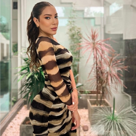 ZARA TIE-DYE PRINT TULLE DRESS - Picture 12 of 14